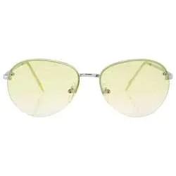 GEMINI Green Rimless Sunglasses sold by Giant Vintage