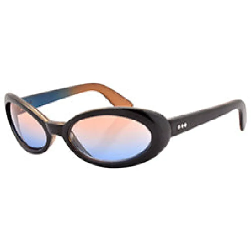 DEALEEO Amber/Blue Oval Sunglasses sold by Giant Vintage