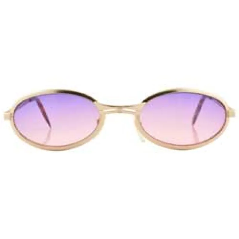 SMOOTCHIE Gold/Sunset Oval Sunglasses sold by Giant Vintage