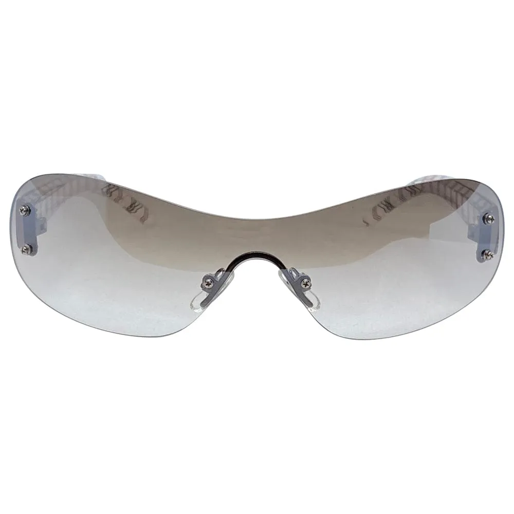 DIGITALS Smoke Y2K Rimless Sunglasses sold by Giant Vintage