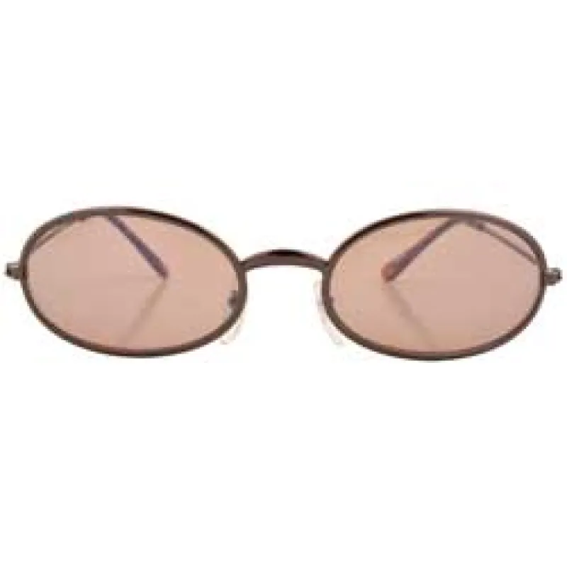 U-TURN Copper/Brown Oval Sunglasses sold by Giant Vintage