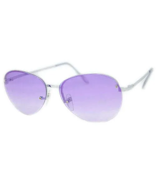 GEMINI Purple Rimless Sunglasses sold by Giant Vintage product image thumbnail 2