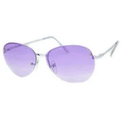 GEMINI Purple Rimless Sunglasses sold by Giant Vintage