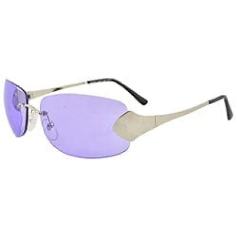 DADE Purple Rimless Sunglasses sold by Giant Vintage