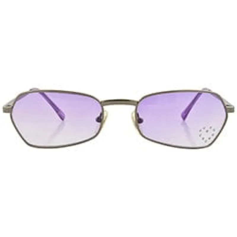 T.Y.V.M. Purple/Heart Rimless Sunglasses sold by Giant Vintage