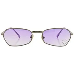 T.Y.V.M. Purple/Heart Rimless Sunglasses sold by Giant Vintage