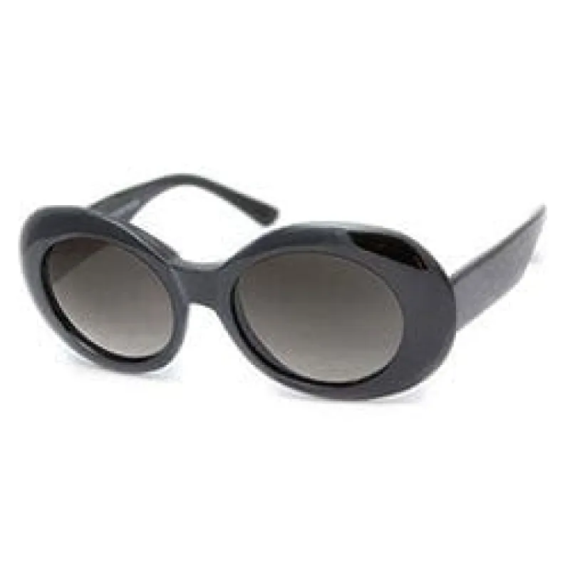 KURT Black/Smoke Oval 90s Sunglasses sold by Giant Vintage