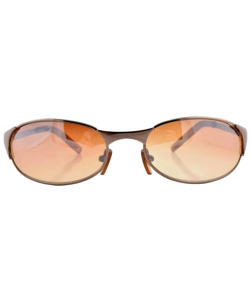 LULING Copper Oval Sunglasses sold by Giant Vintage product image thumbnail 3