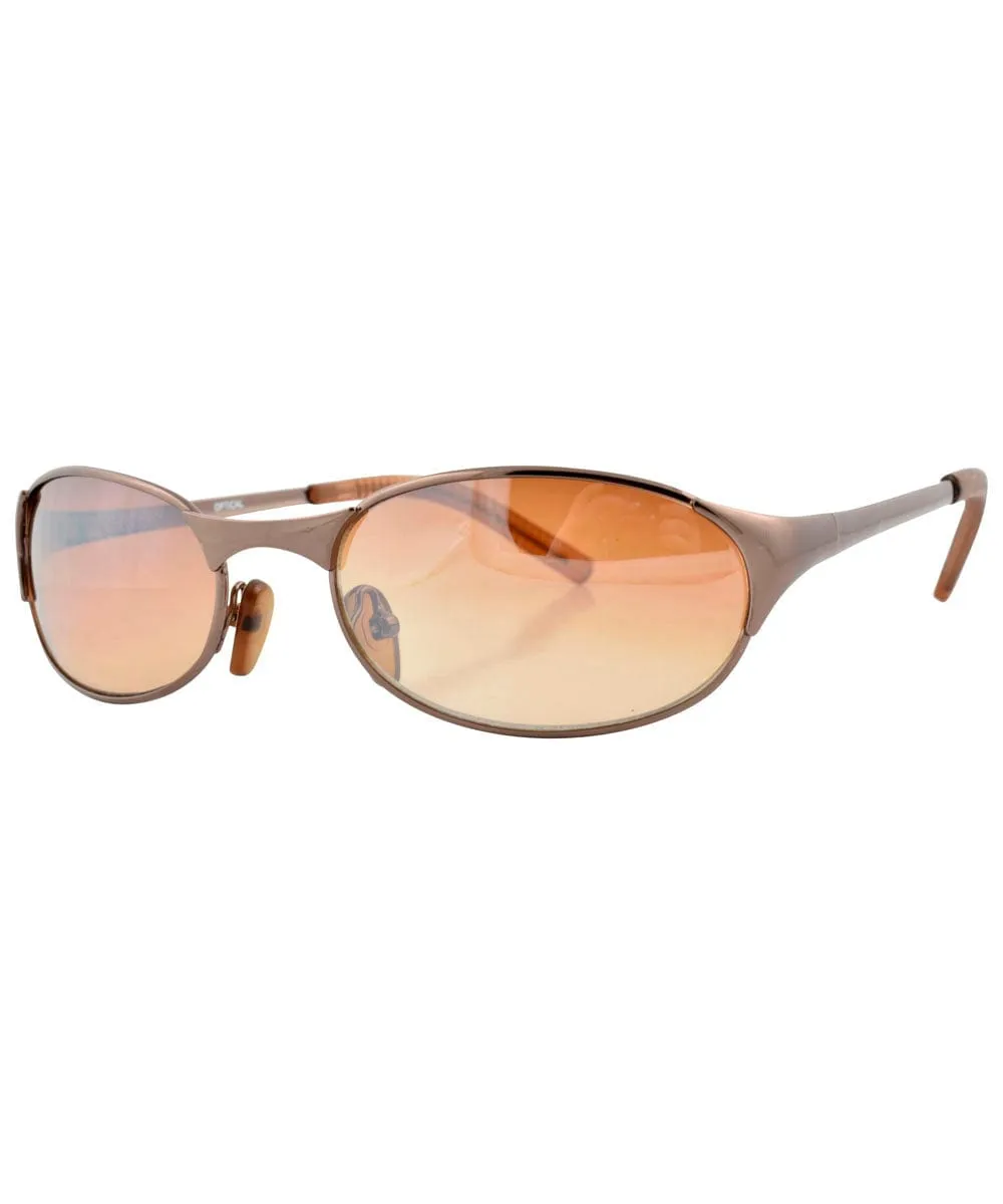 LULING Copper Oval Sunglasses sold by Giant Vintage product image thumbnail 2