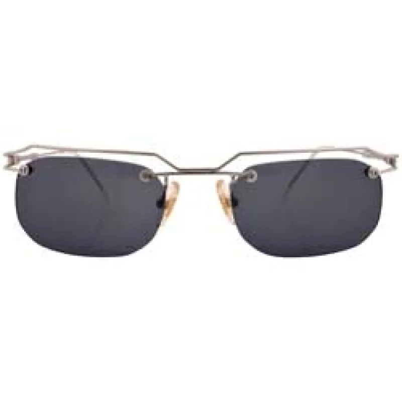 PLUS GOOD Silver/Smoke Rimless Sunglasses sold by Giant Vintage