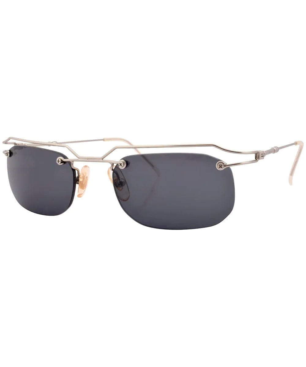 PLUS GOOD Silver/Smoke Rimless Sunglasses sold by Giant Vintage product image thumbnail 2