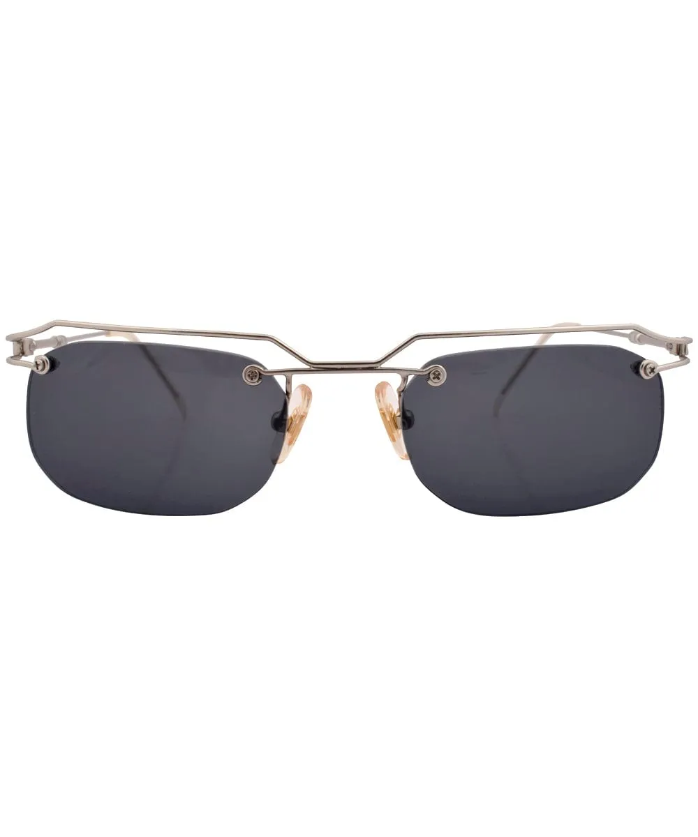 PLUS GOOD Silver/Smoke Rimless Sunglasses sold by Giant Vintage product image thumbnail 3