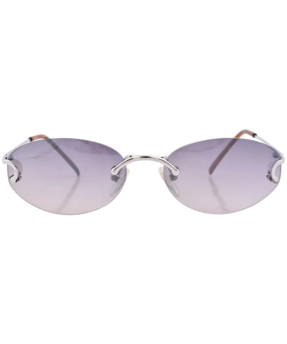 GIANNI Silver/Smoke Rimless Sunglasses sold by Giant Vintage product image thumbnail 3