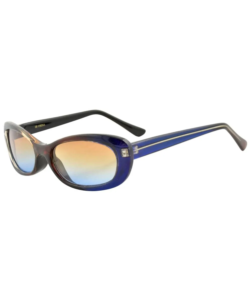 WIZARDS Blue/Brown Cat-Eye Sunglasses sold by Giant Vintage product image thumbnail 3