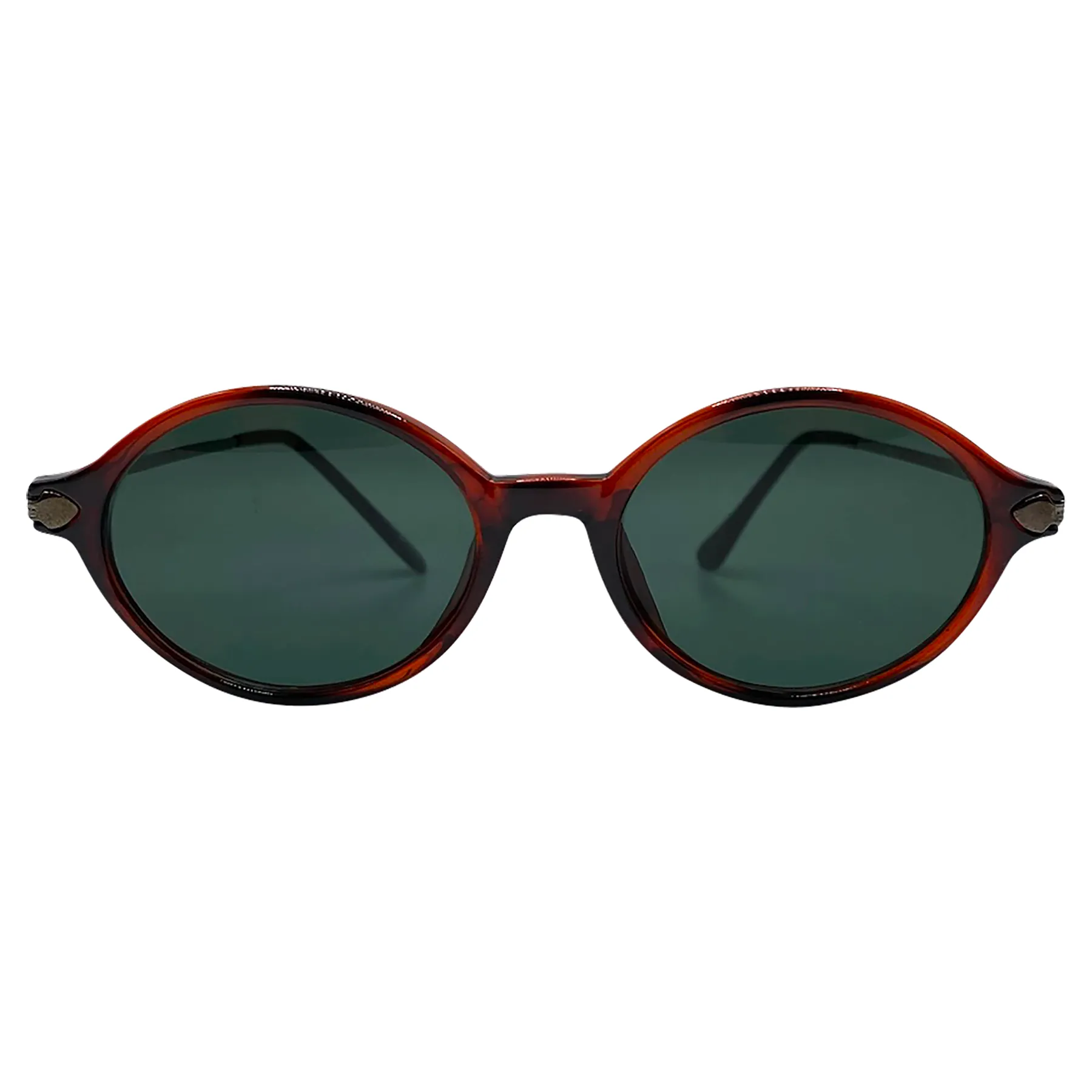 BEAN Tortoise/Gunmetal Oval Sunglasses sold by Giant Vintage product image thumbnail 2