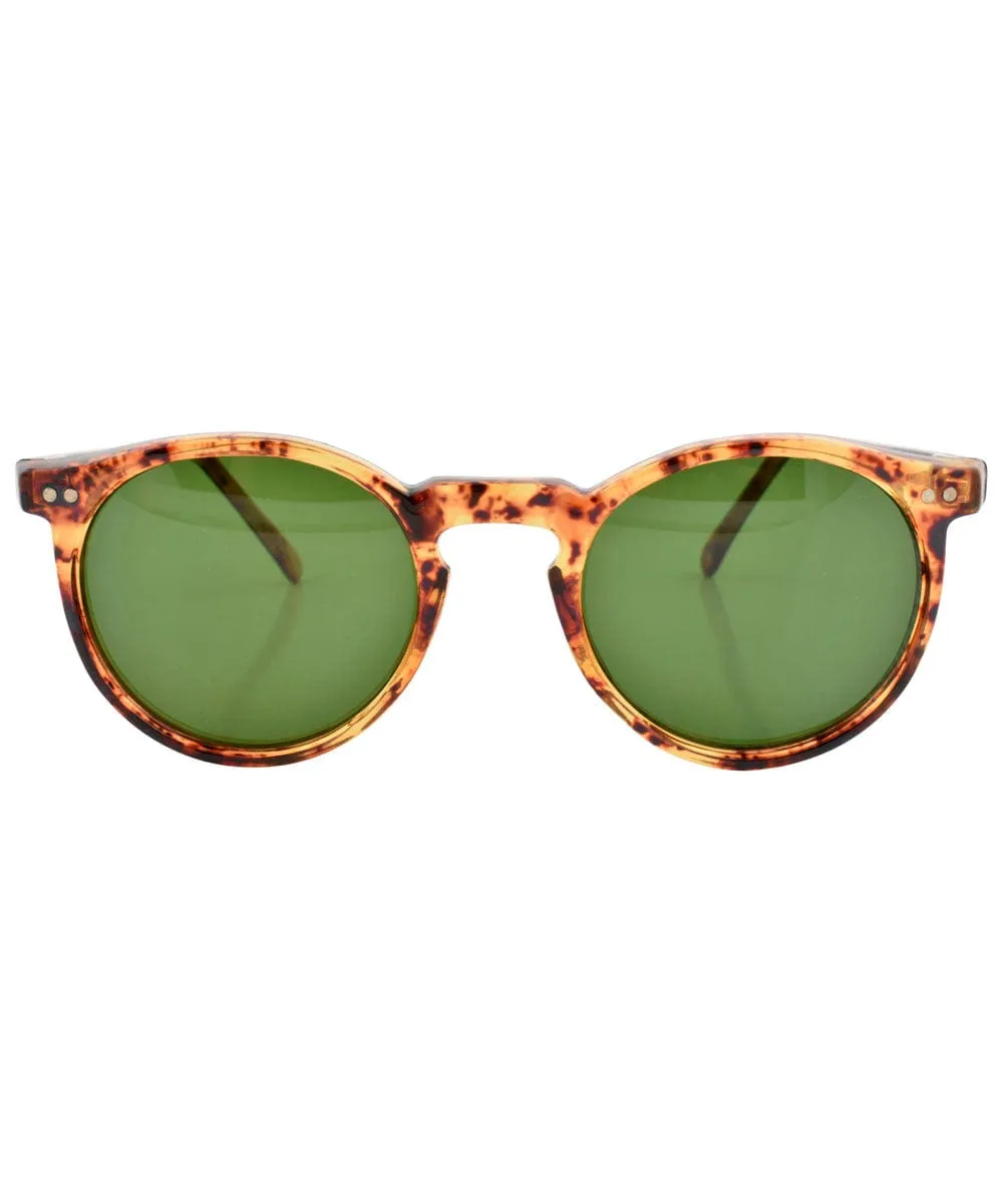 STONEY Demi/Green Classic Round Sunglasses sold by Giant Vintage product image thumbnail 3