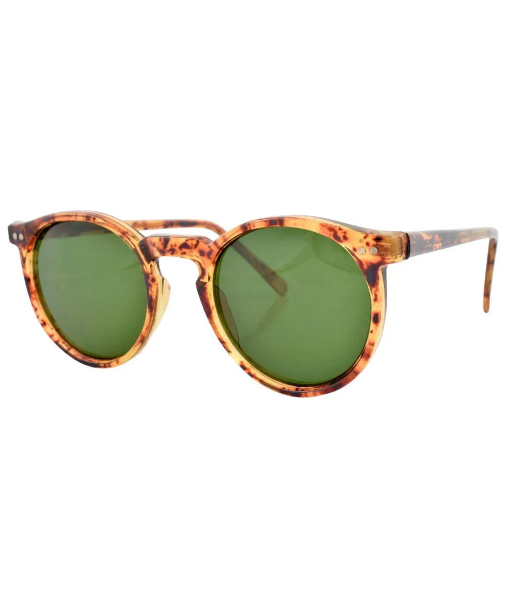 STONEY Demi/Green Classic Round Sunglasses sold by Giant Vintage product image thumbnail 2