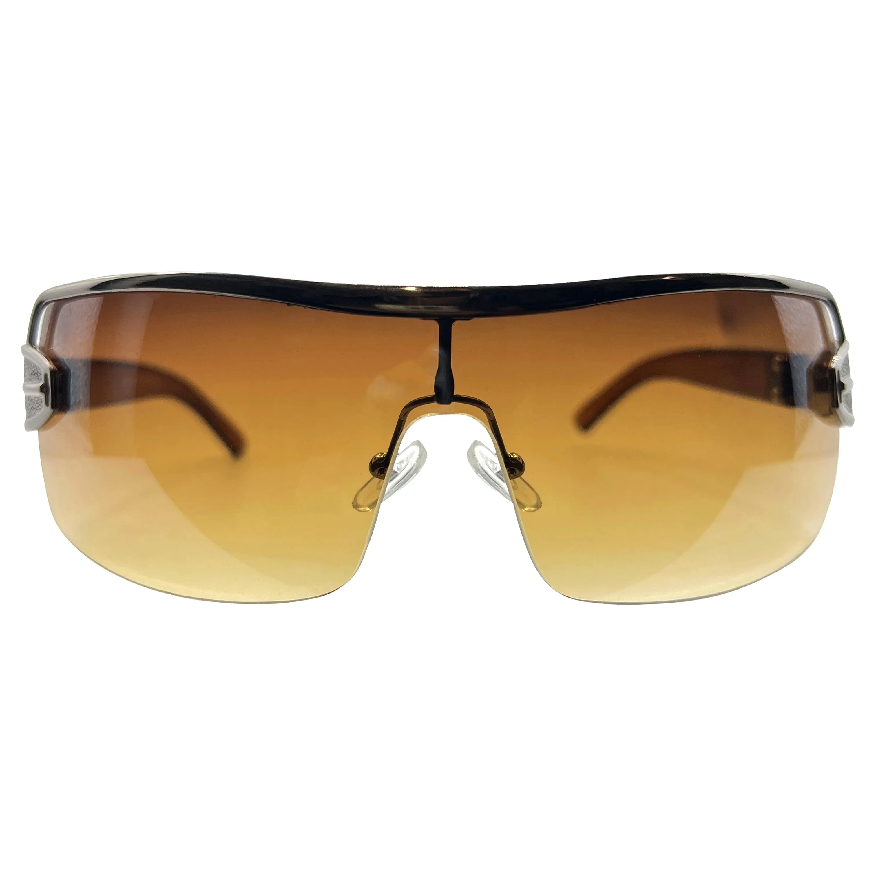 MOMMY Amber/Silver Shield Sunglasses sold by Giant Vintage