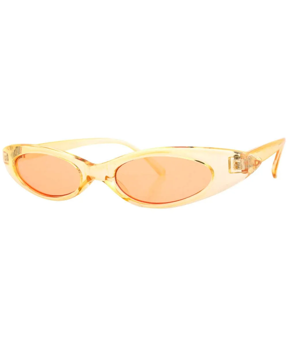 CAROLINA Champale/Amber Slim Cat-Eye Sunglasses sold by Giant Vintage product image thumbnail 2