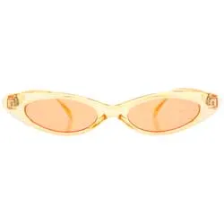 CAROLINA Champale/Amber Slim Cat-Eye Sunglasses sold by Giant Vintage