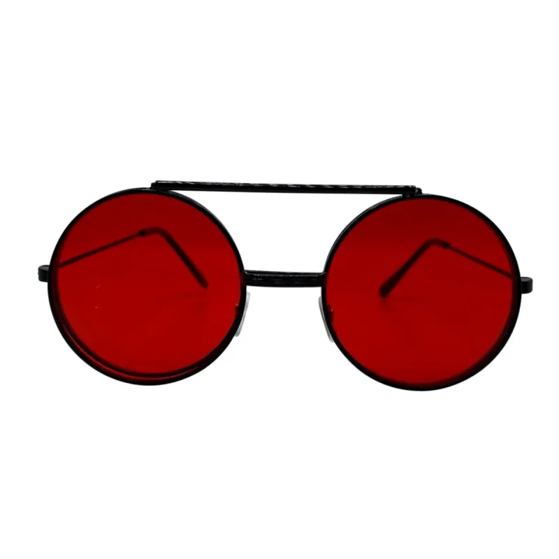 FLIP-CO Black/Red Flip-Up Sunglasses sold by Giant Vintage