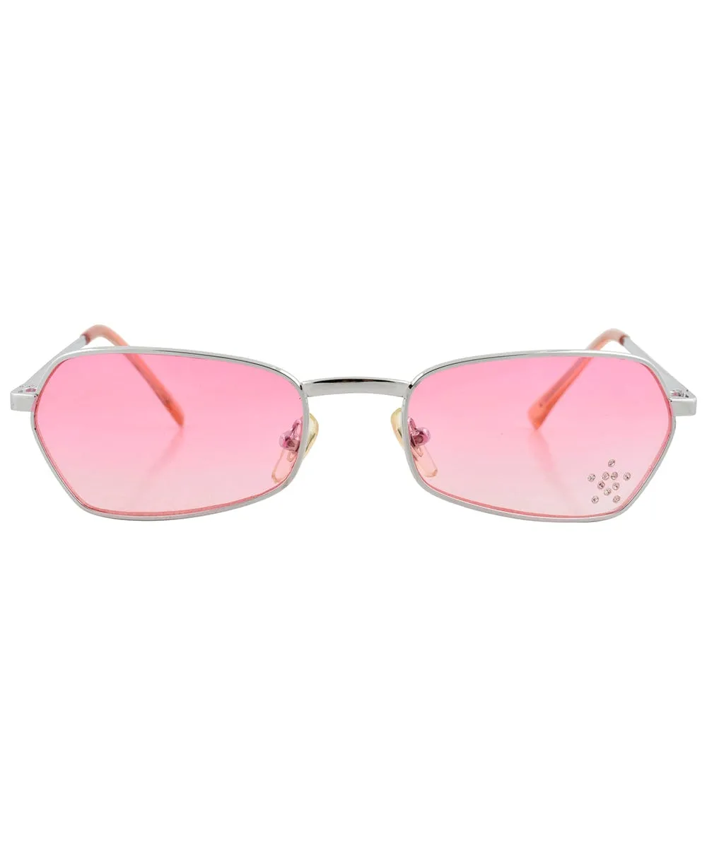 T.Y.V.M. Pink/Star Rimless Sunglasses sold by Giant Vintage product image thumbnail 3