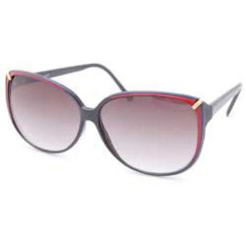 OLGA Black/Red Cat-Eye Sunglasses sold by Giant Vintage