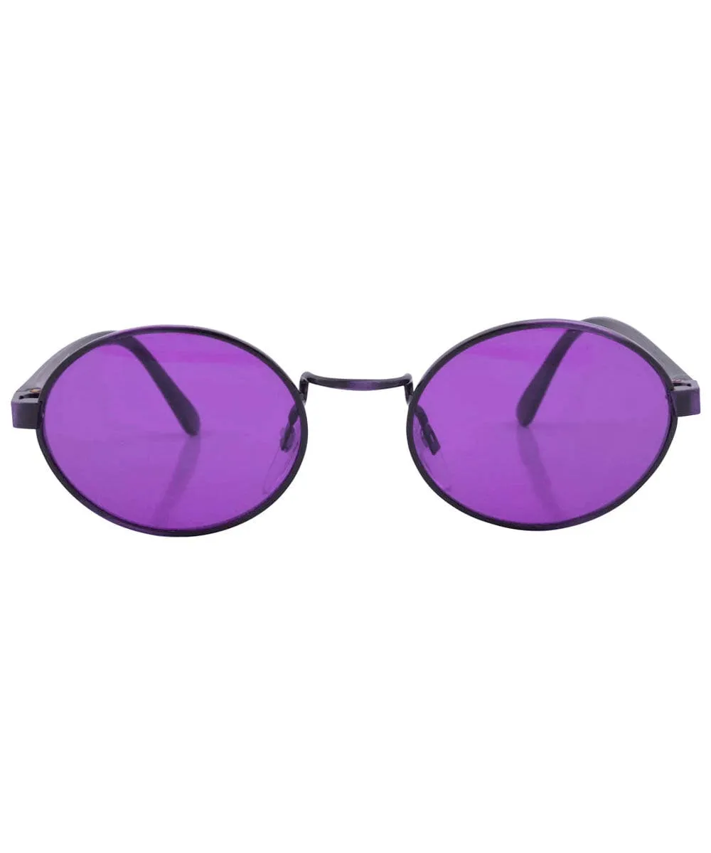 HAYSI Purple/Black Oval Sunglasses sold by Giant Vintage product image thumbnail 3