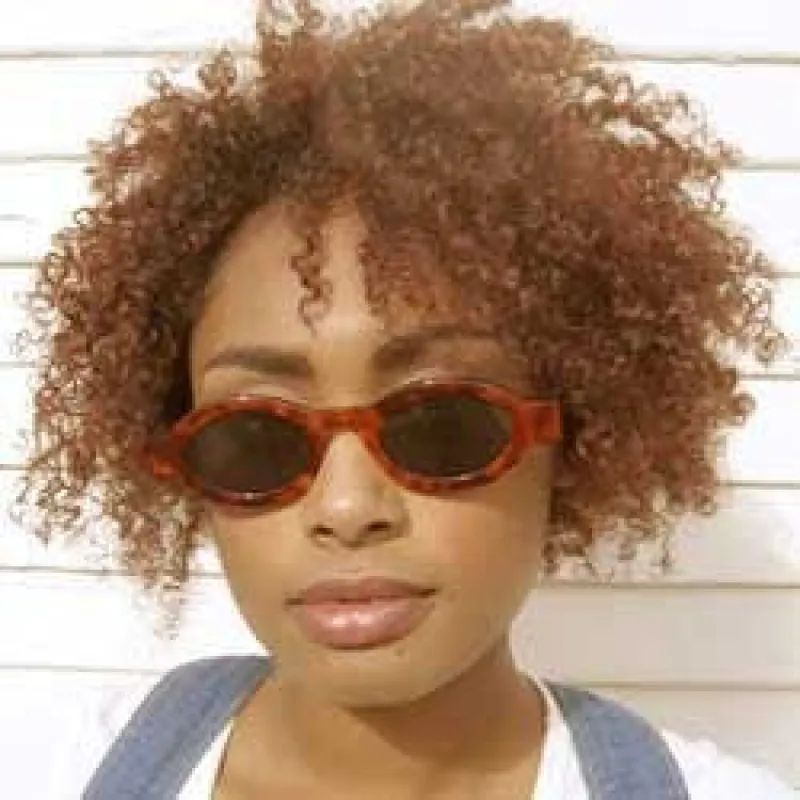 OLVERA Tortoise Oval Sunglasses sold by Giant Vintage