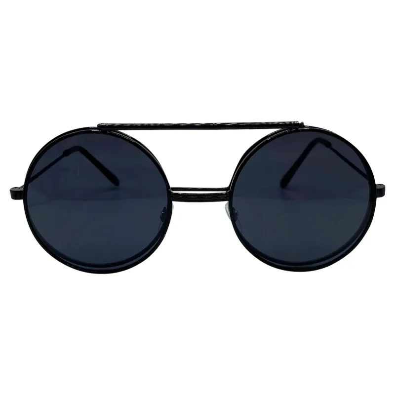 FLIP-POP Black/Super Dark 80s/90s Flip-Up Sunglasses sold by Giant Vintage