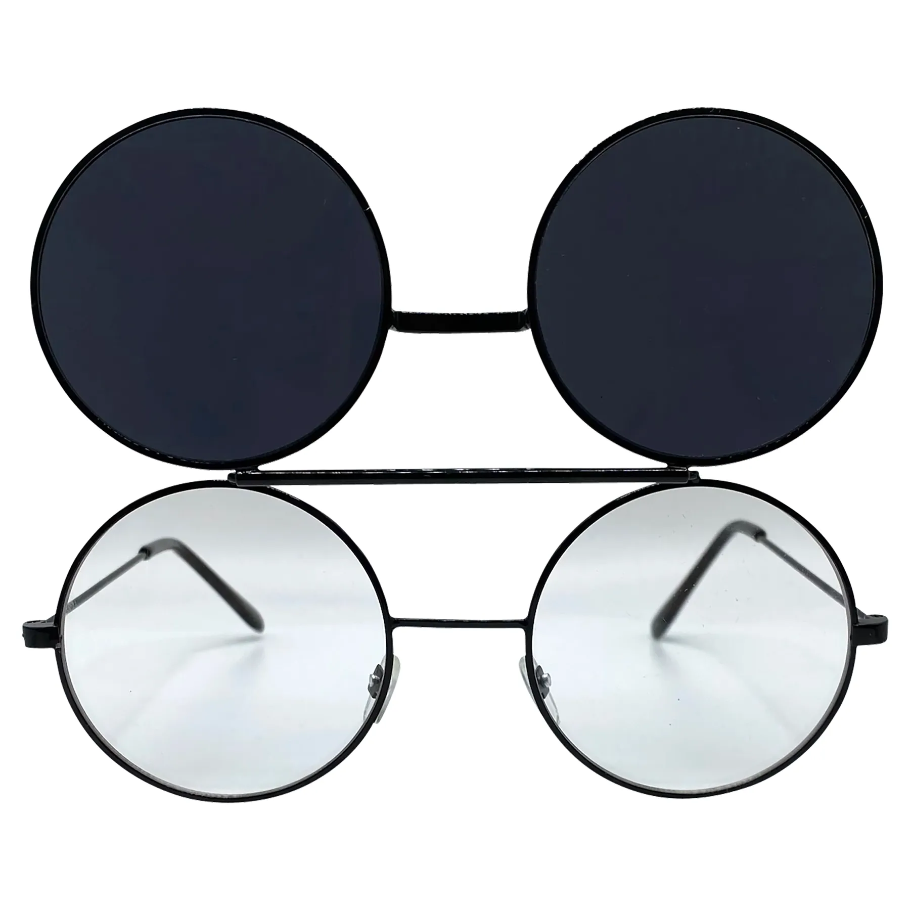 FLIP-POP Black/Super Dark 80s/90s Flip-Up Sunglasses sold by Giant Vintage product image thumbnail 4