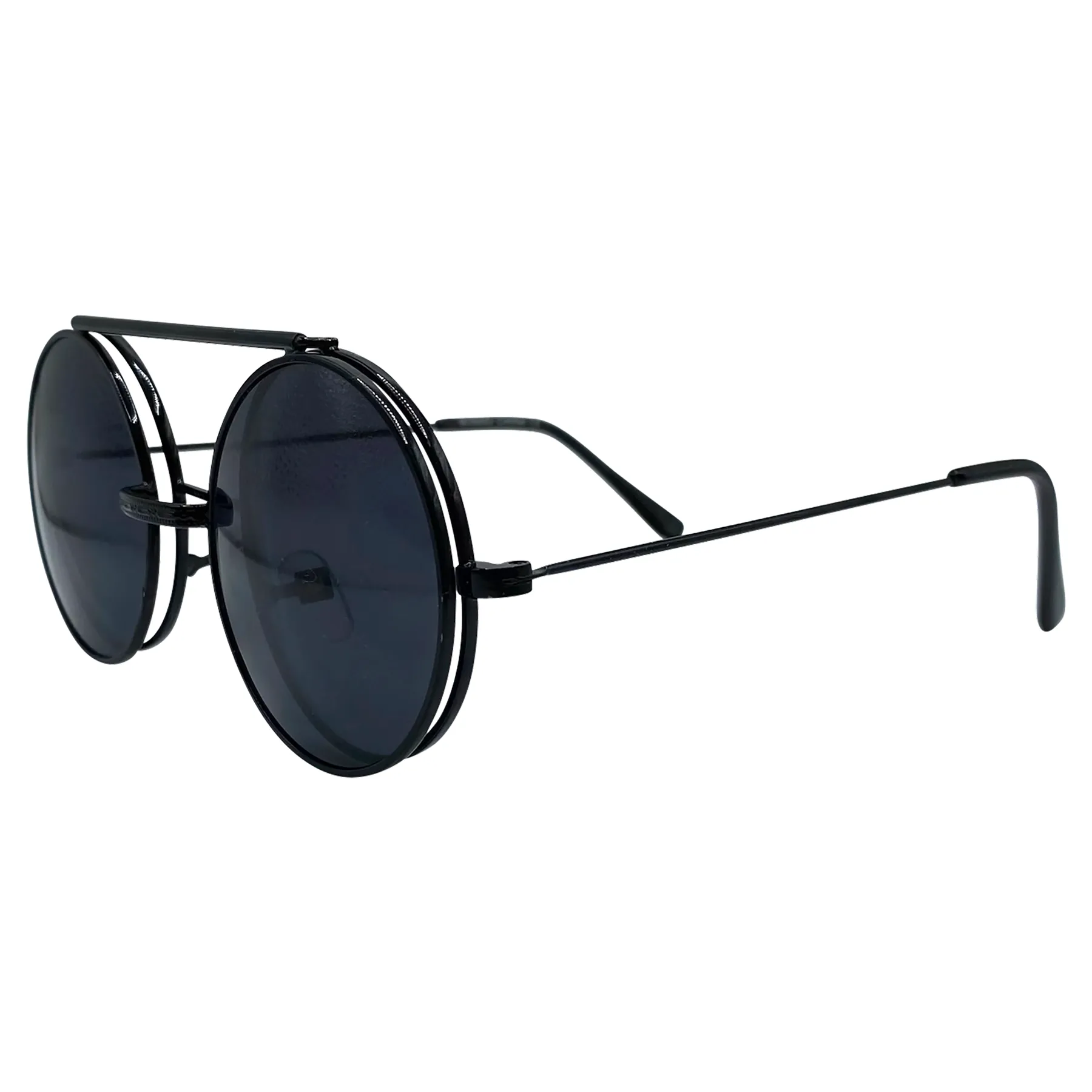 FLIP-POP Black/Super Dark 80s/90s Flip-Up Sunglasses sold by Giant Vintage product image thumbnail 2