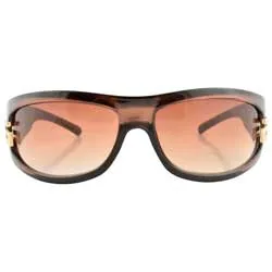 VISIBLE Brown/Amber Oversized Sunglasses sold by Giant Vintage