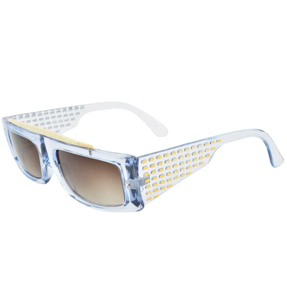 MARTINO Crystal Blue 90s Hip-Hop Sunglasses sold by Giant Vintage product image thumbnail 2