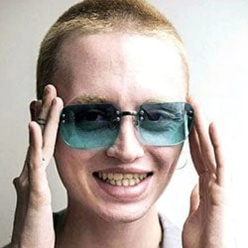 SASS Aqua Rimless Sunglasses sold by Giant Vintage