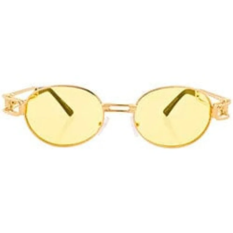POPPERS Gold/Yellow Oval Sunglasses sold by Giant Vintage