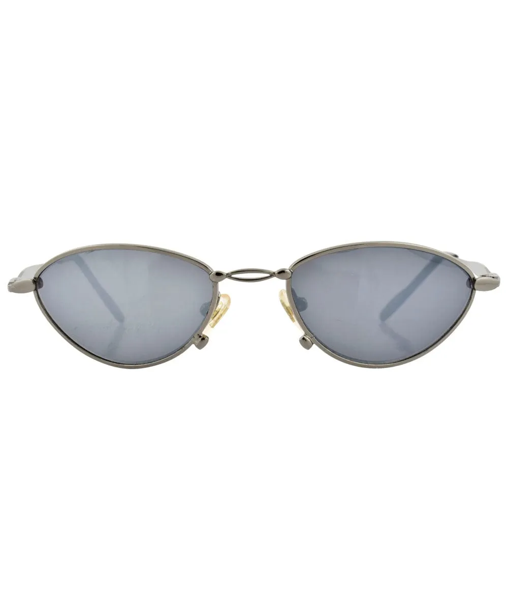 QUIBBLE Gunmetal Cat-Eye Sunglasses sold by Giant Vintage product image thumbnail 3