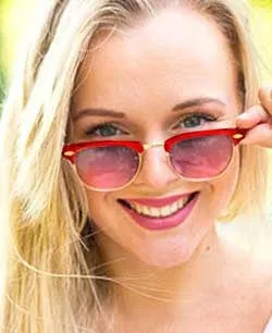 OPTIMIST Red Colored Sunglasses sold by Giant Vintage product image thumbnail 2