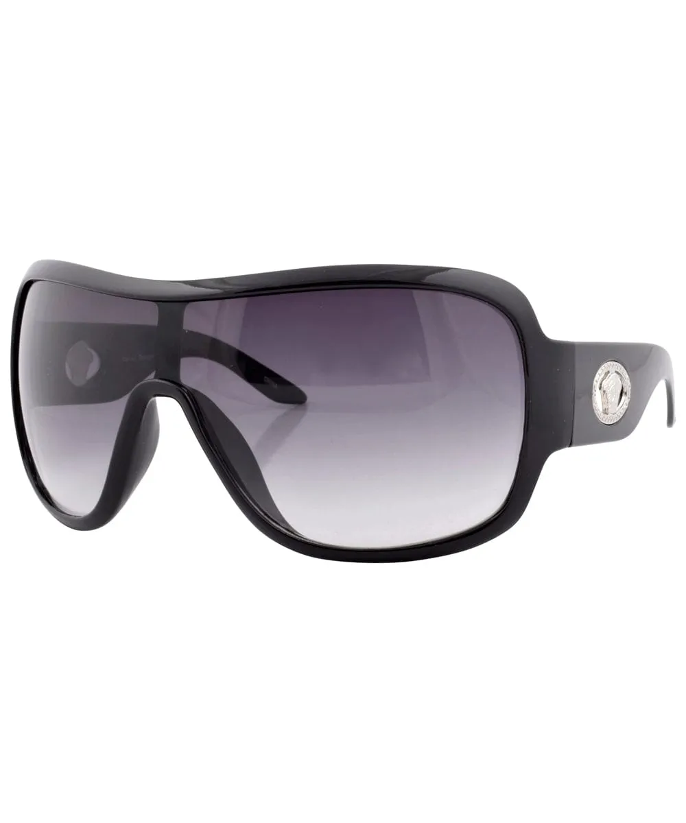 FAME Black/Smoke Oversized Sunglasses sold by Giant Vintage product image thumbnail 2
