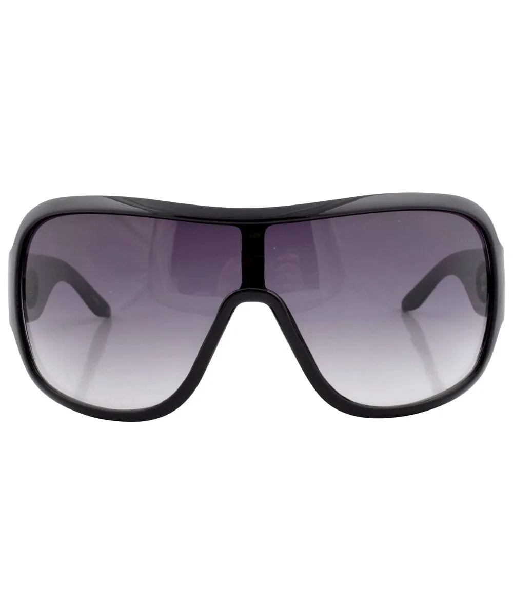 FAME Black/Smoke Oversized Sunglasses sold by Giant Vintage product image thumbnail 3