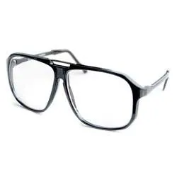 WALT Black Clear Square Aviator Glasses sold by Giant Vintage