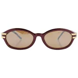 MELLIE Maroon Oval Sunglasses sold by Giant Vintage