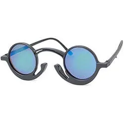 ORSON Black/Aqua Round Sunglasses sold by Giant Vintage