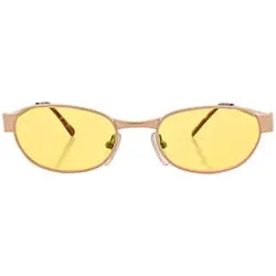 N.Y. NEWS Yellow Square Sunglasses sold by Giant Vintage