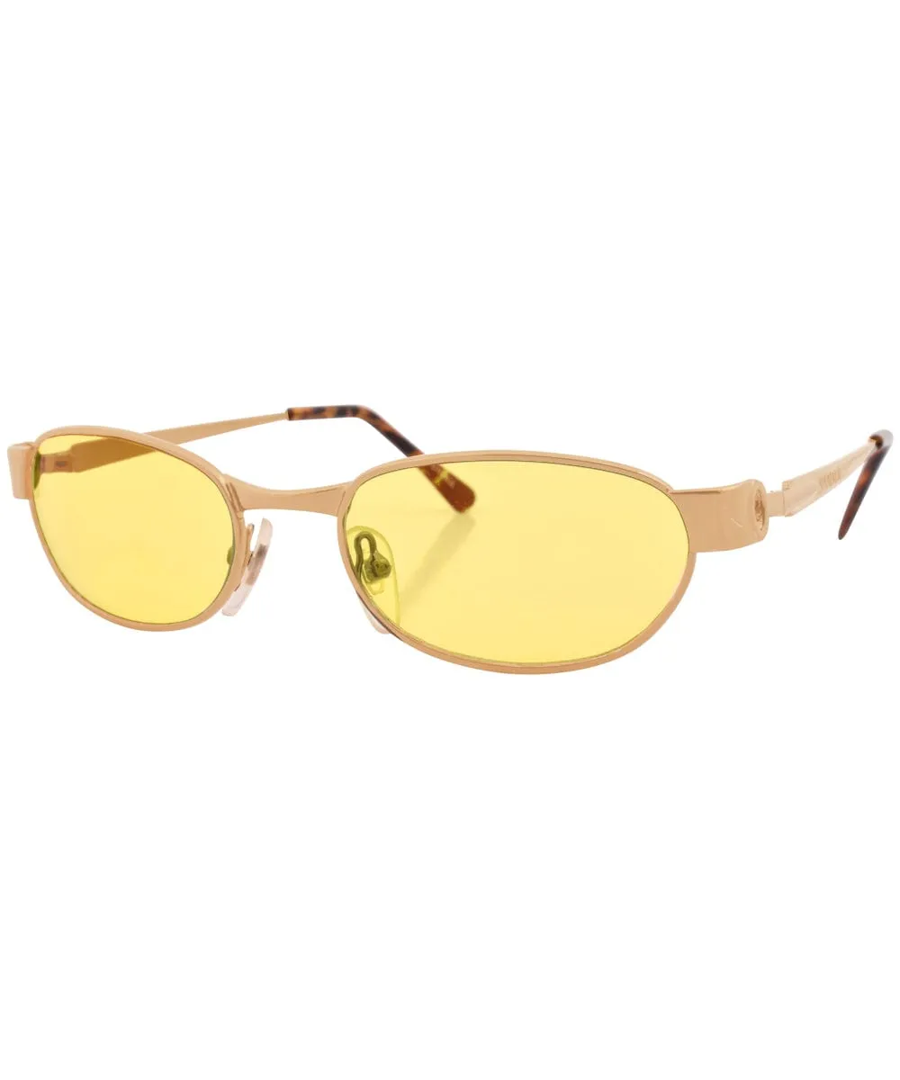 N.Y. NEWS Yellow Square Sunglasses sold by Giant Vintage product image thumbnail 2