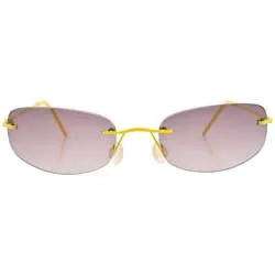 FRUITIES Yellow Rimless Sunglasses sold by Giant Vintage