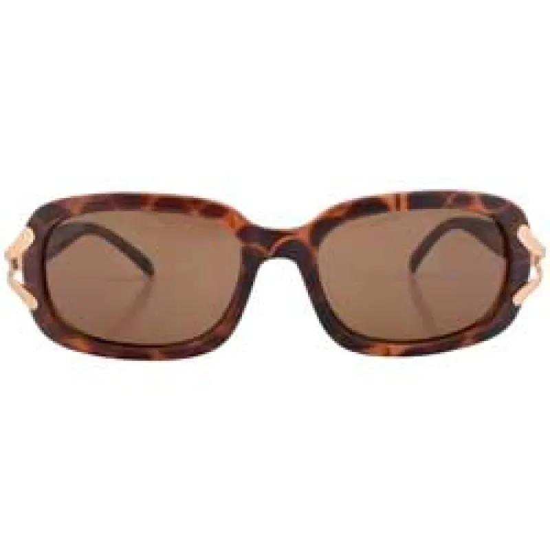 SUNDAY Matte Tortoise Square Sunglasses sold by Giant Vintage