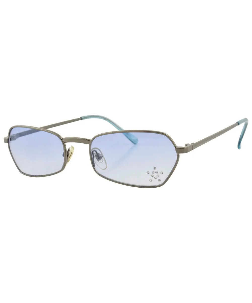 T.Y.V.M. Blue/Star Rimless Sunglasses sold by Giant Vintage product image thumbnail 2