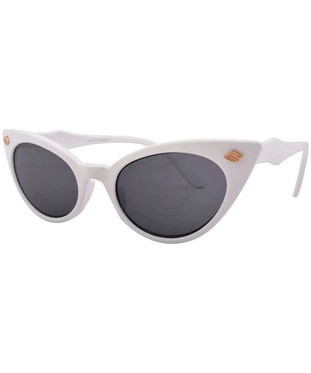 PEPS White Cat-Eye Sunglasses sold by Giant Vintage product image thumbnail 2