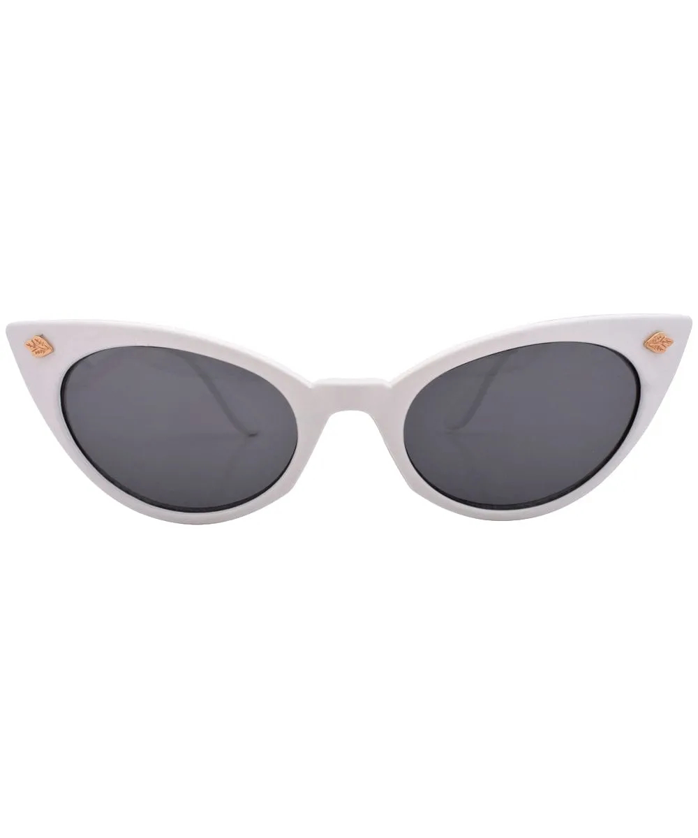 PEPS White Cat-Eye Sunglasses sold by Giant Vintage product image thumbnail 3